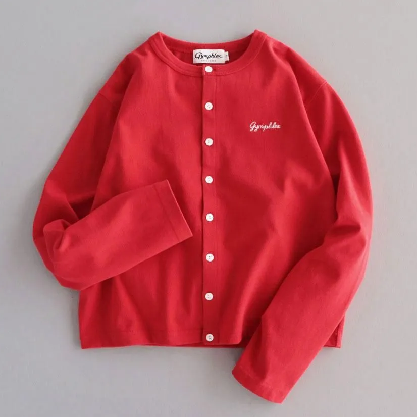 Gymphlex コットン 長袖ショートカーディガン Gymphlex | コットン 長袖ショートカーディガン WOMEN