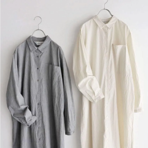 MidiUmi ビッグポケットシャツワンピース