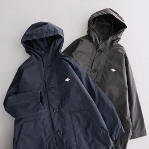 DANTON ピーチタフタ インサレーション ロングフーデッドコート