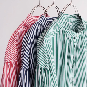 MANON ストライプ アミカルシャツ