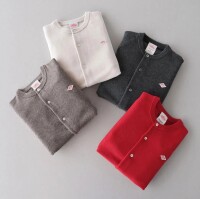 DANTON ラムウール クルーネックニットカーディガン