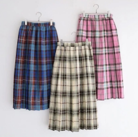O'neil of Dublin Pleated Long Skirt with Tie Strings