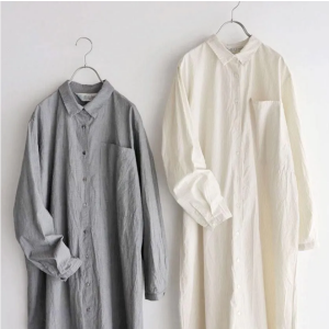 MidiUmi ビッグポケットシャツワンピース