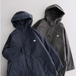 DANTON ピーチタフタ インサレーション ロングフーデッドコート