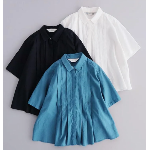 MidiUmi タックショートシャツ
