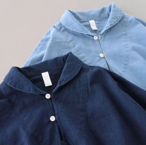 NATURAL LAUNDRY インディゴシャンブレー マリンワイドプルオーバー