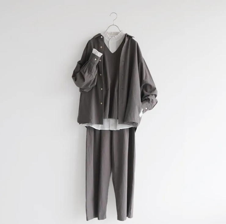 ORCHID コットンリネンダンプクラシックシャツジャケット