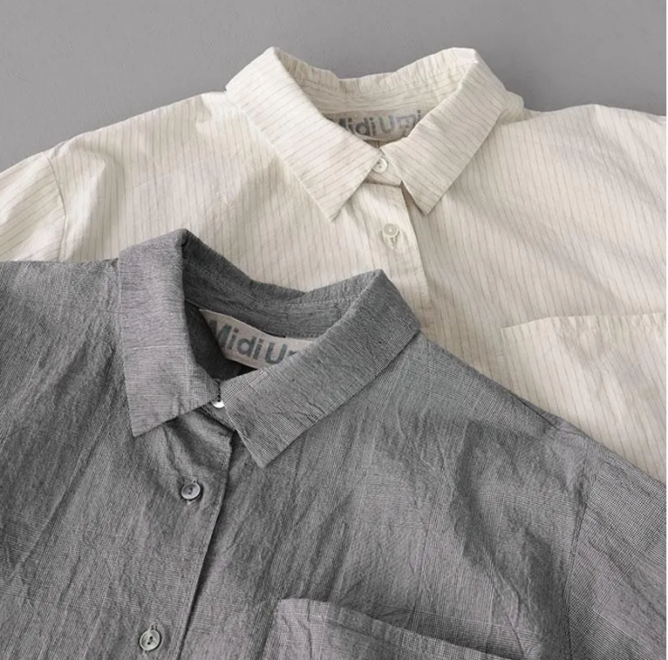 MidiUmi ビッグポケットシャツワンピース