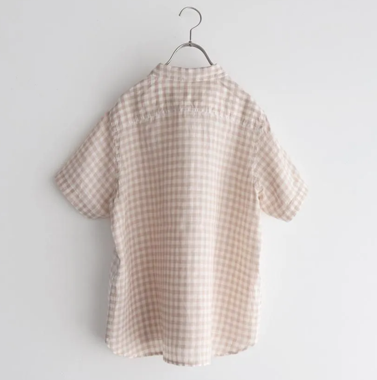 NATURAL LAUNDRY 60フレンチリネン ボーイズ刺繍シャツ