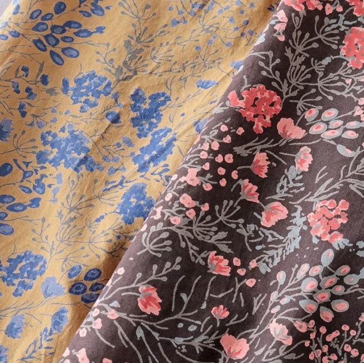 SOIL 60s CAMBRIC FLOWER PRINT GATHERED SHIRT