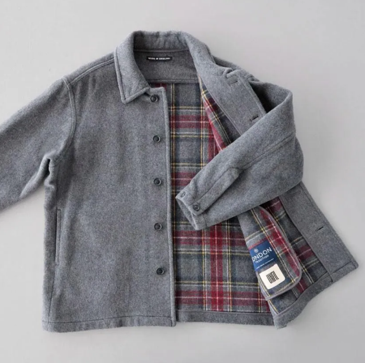 UNFIL×LONDON TRADITION WOOL BLEND DOUBLE FACE OVERSIZE JACKET