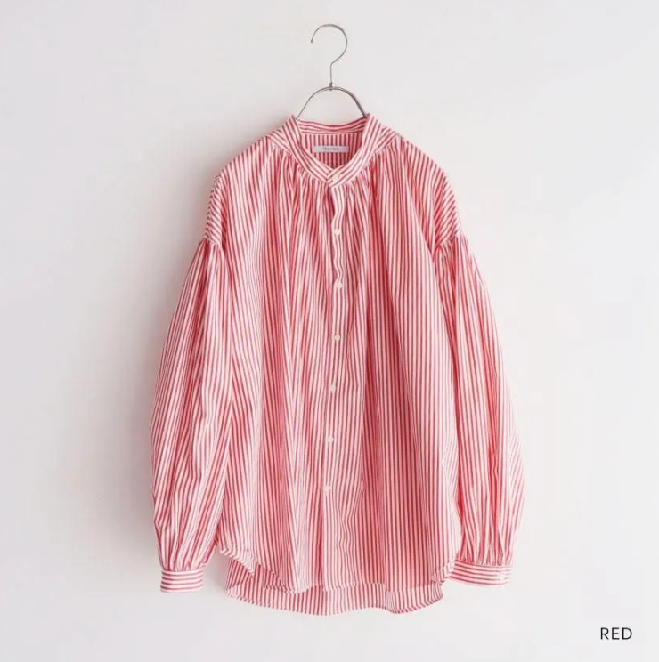 MANON ストライプ アミカルシャツ