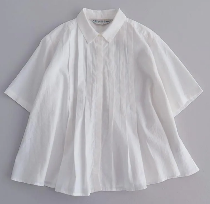 MidiUmi タックショートシャツ