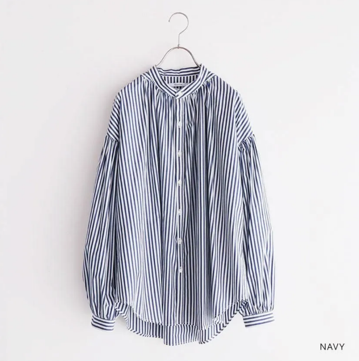 MANON ストライプ アミカルシャツ